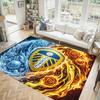 Leeds United Football Design Crystal Velvet Carpet Cozy Non?Slip Printed Rug For Bedroom Living Room Entrance