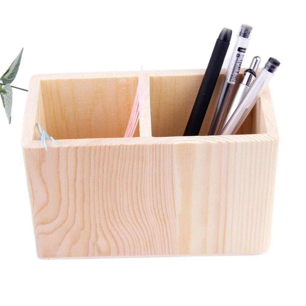 Pen Bracket Container 1/2 Grid Organizer Pen Holder Desktop Storage Box Stationery Organizer