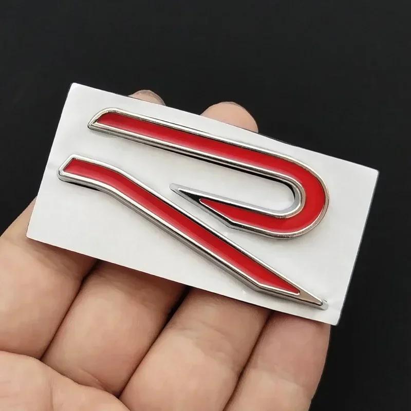 Insignia Emblema R de Metal 3D Pegatinas Calcomanías para Carrocería Cola Maletero para VW Volkswagen GTI R Rline Golf Beetle Passat Sharan Jetta BA5
