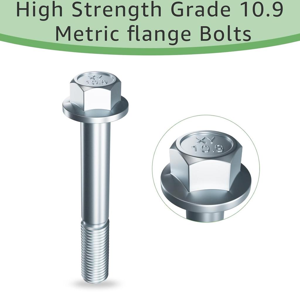 LS Engine Stand Bolt Kit, M10-1.5 Engine Stand Bolt Flange Kit Compatible with LSX LS LS1 LS2 LS6 4.8L 5.3L 6.0L 6.2L LR4 LQ4 LQ9 L33 LH6 LH8 LC9 L76