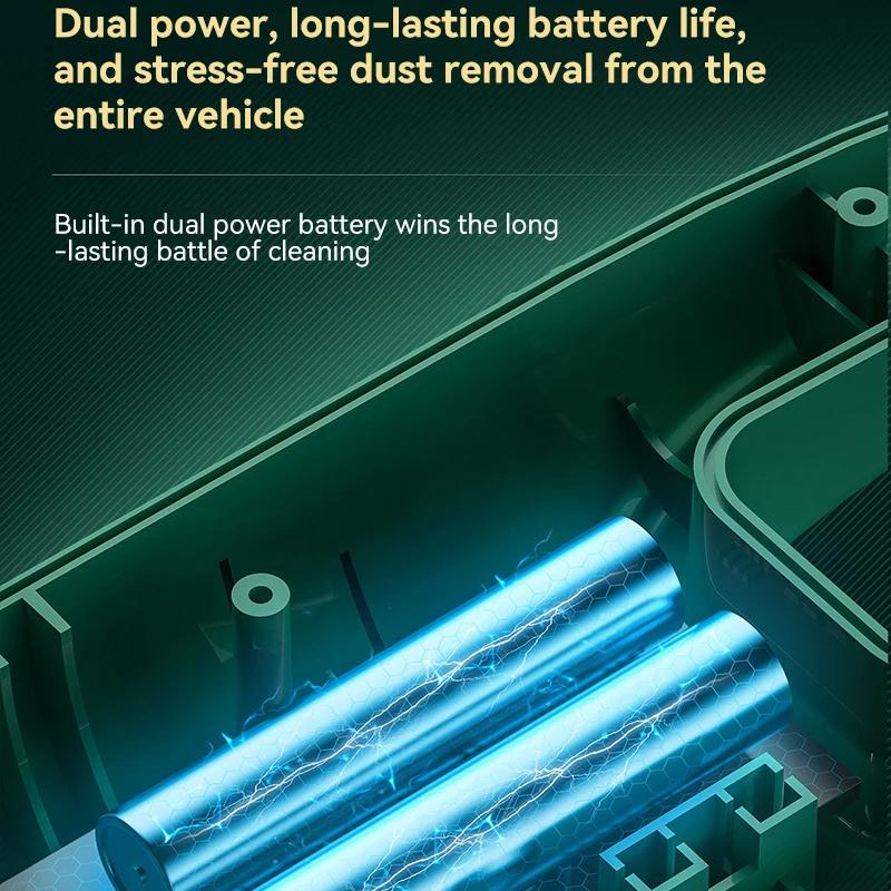 Neuer 90000PA Autostaubsauger, 120 W, leistungsstarker Nass- und Trocken-Handstaubsauger, kabelloser Handstaubsauger, starke Saugkraft, doppelter Verwendungszweck für Auto und Zuhause
