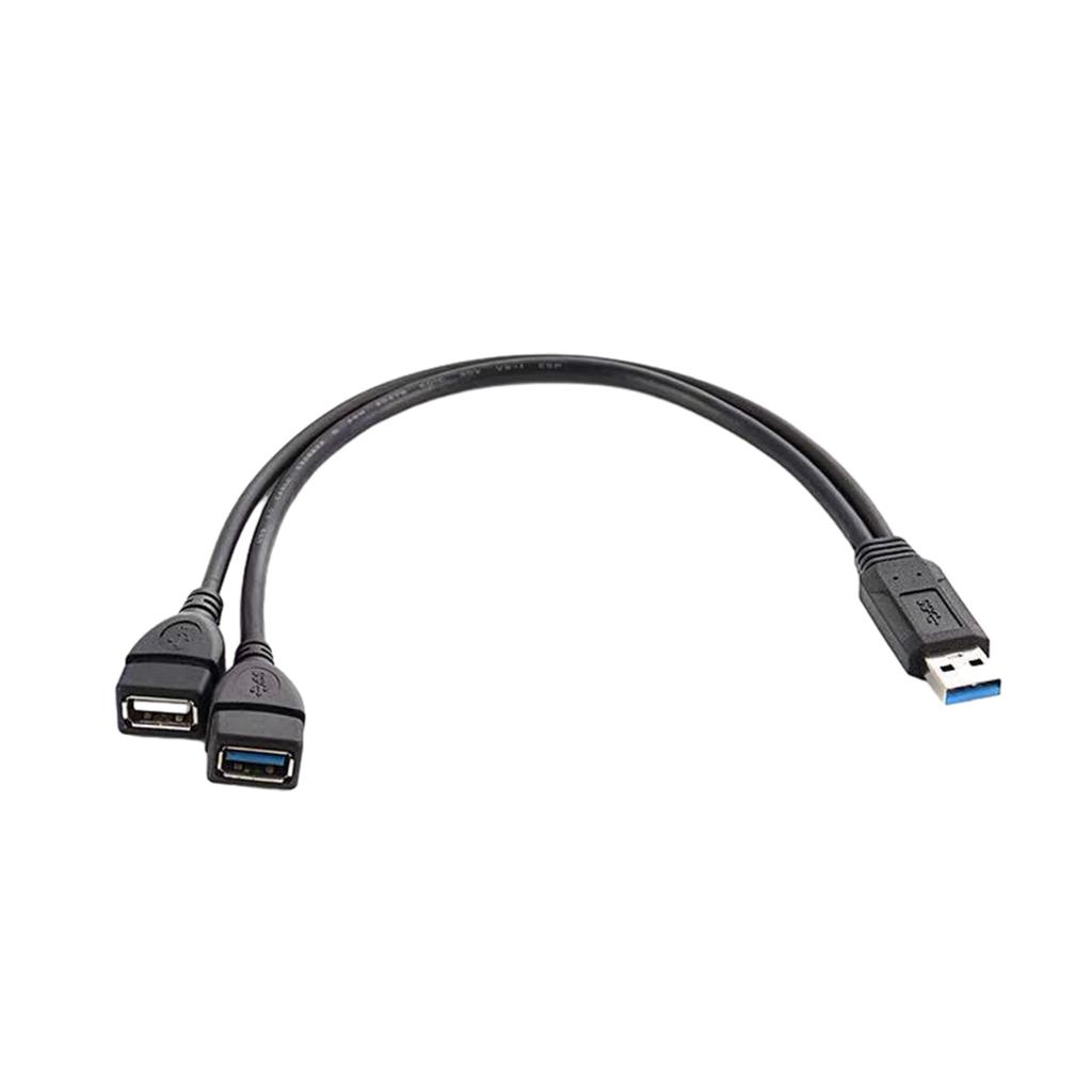 USB3.0 Adapter USB3.0 To 2USB2.0 Converter Extension Charging and Single Data Transfer USB Splitter Adapter