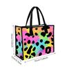 Gradient Leopard Print Tote Bag Fashion Large Capacity Casual Daily Shoulder Handbag for Women