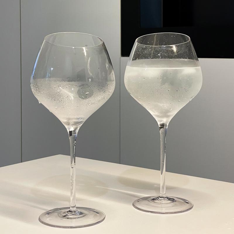 Slanted Mouth Crystal Wine Glass Set - Large, Modern, Creative Luxury Stemware