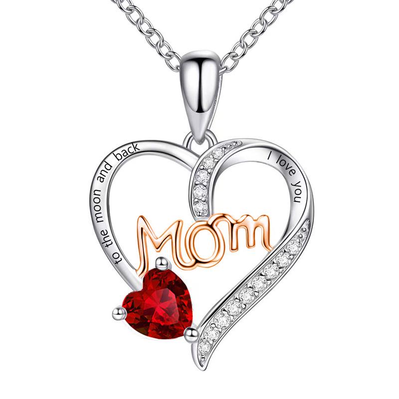 Heart-Shaped Diamond Necklace for New Moms - Mother's Day Gift