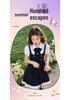 Elegante Vestito Estivo da Bambina con Fiocco e Gonna a Camicia a Maniche Corte