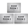 Exam Room Sign 5" X 7" Numbers 1-3 with Braille and Tactile Identification Signs Numbers for Exam Rooms Offices Educational Titution Directional