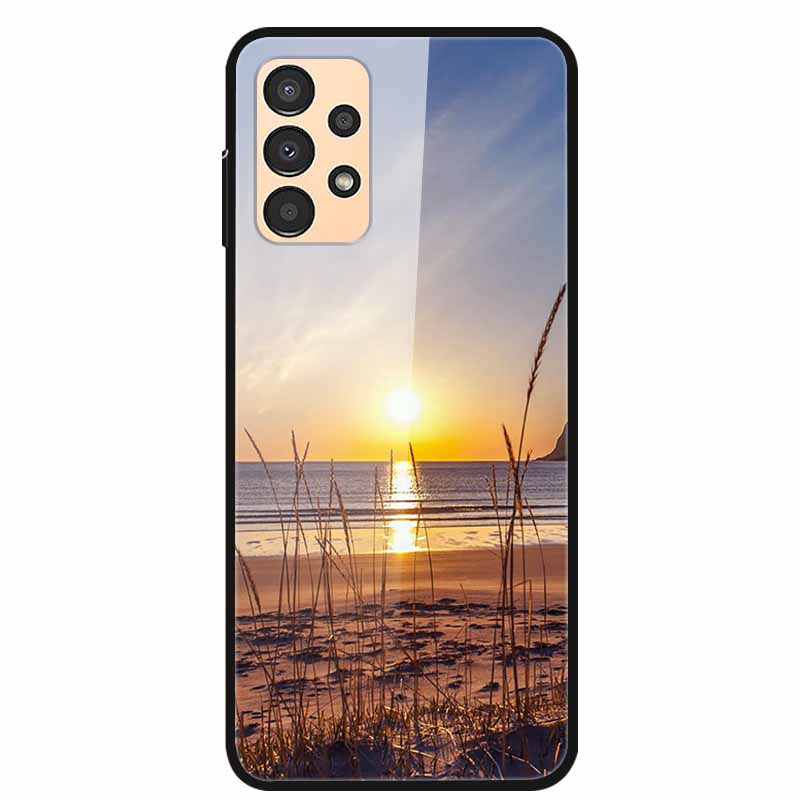 Funda para Samsung A53 5G 2022 Mármol Vidrio Templado Tapa Dura para Fundas de Teléfono Samsung Galaxy A33 A73 5G Protección Fundas