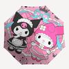 1pc My Melody & Kuromi Princess Edition Umbrella: Automatic Open/Closed, Foldable Design, Outdoor Use, Festival Gift for Fans, Travelers, Daily Use.T0