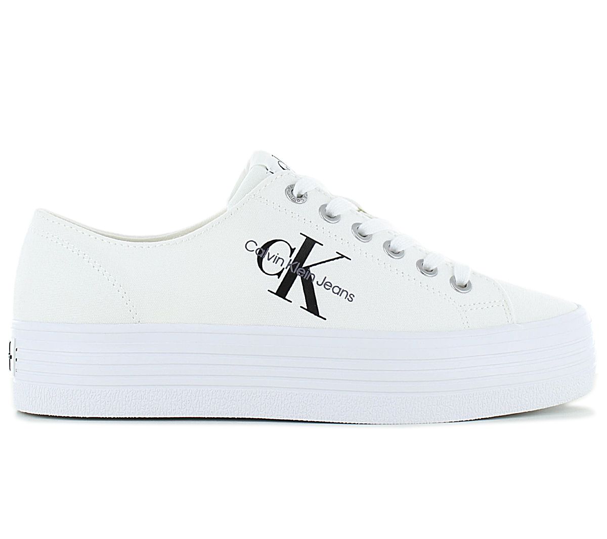

Calvin Klein Vulc Platform Essential Mono Shoes — женские кроссовки на платформе из парусины белого цвета YW0YW01030-YBR ORIGINAL EU 40 белый