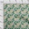 Cotton Poplin Twill Forest Green Fabric Insect,Leaves & Lotus Floral Sewing Fabric By The Yard Printed Diy Clothing Sewing Supplies 56 Inch