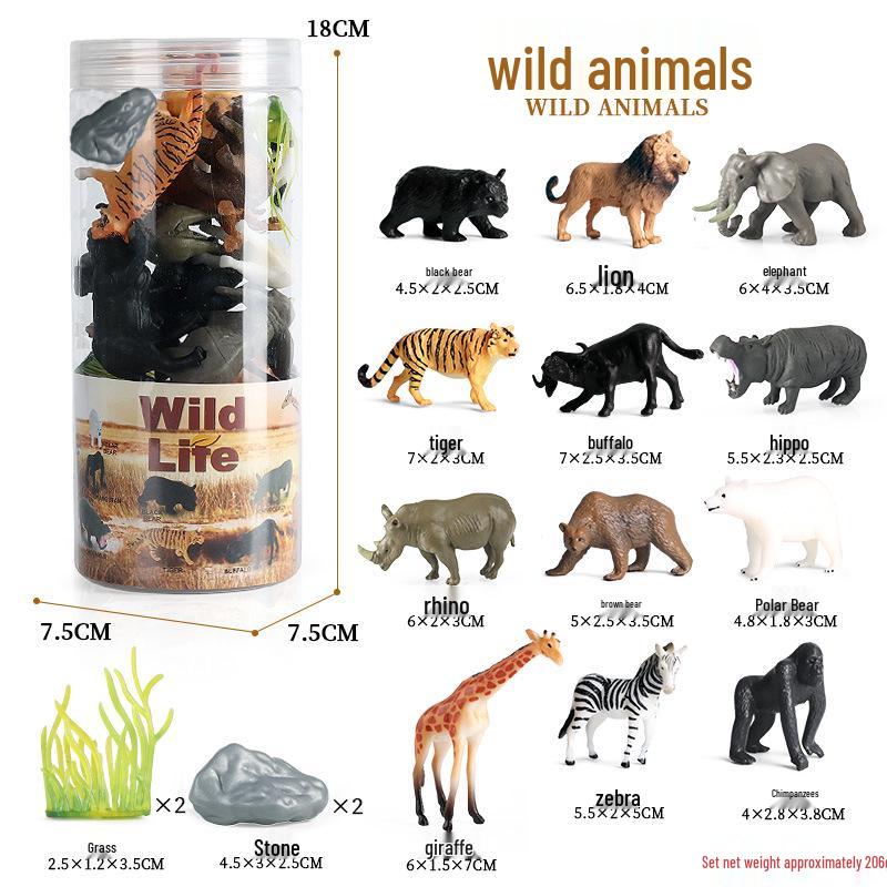 Lion Pride Simulation: Male & Female African Lion Figurines - Plastic Wild Animal Action Models