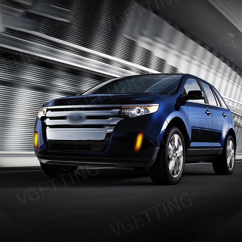 DRL Für Ford Edge Everest 2011 2012 2013 2014 LED Tagfahrlicht Auto Nebel Lampe Weiß Gelb Blinker Auto zubehör