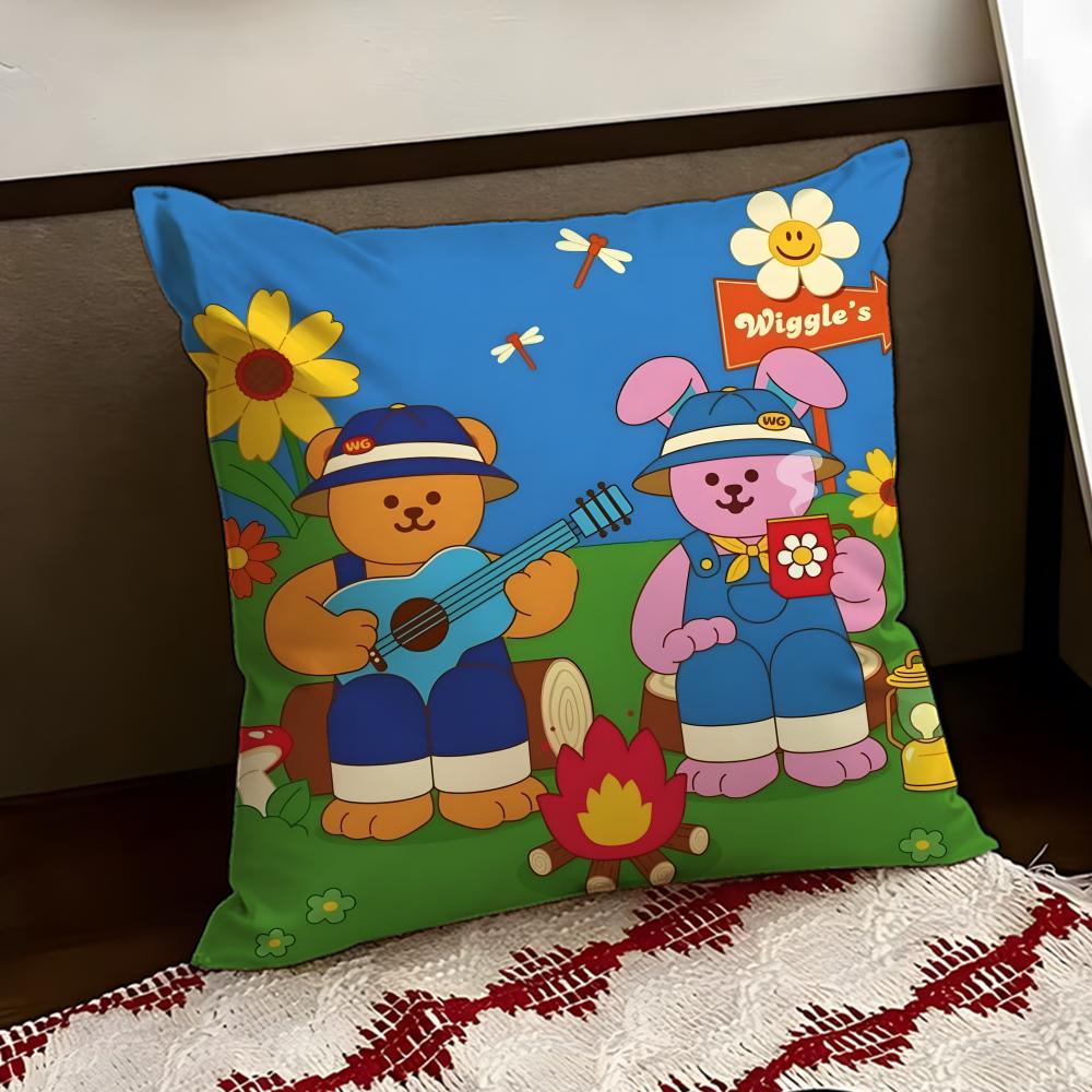 Brand WwiggleS WwiggleS Cushion Cover Reversible Soft Durable Pillow Cover Home  Car MultiScene Use for Daily Comfort