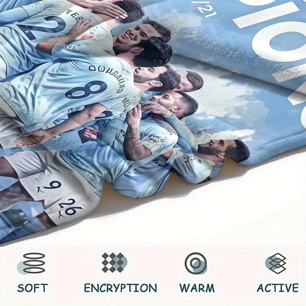 Royal MCFC Crown Blanket, High quality Comfortable for All Seasons, Home Decor, Warmth and Comfort