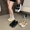 Women Flat Shoes with Increased Height and Comfortable Silver Bow Mary Jane Single Shoes New Fairy Style Ballet Shoes for Women