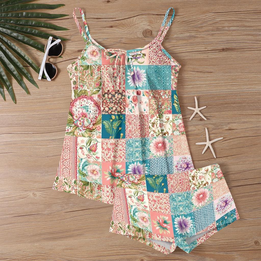 Women's Fashion Printed Two-Piece Slimming Swimsuit