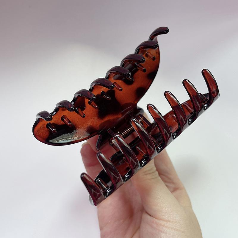 Elegant Retro 10CM Arc Hair Clip Simple Temperament Acrylic Shark Clip For Female Hair Accessories