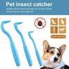 3Pcs Scratching Hook Flea Remover Hook Insect Clips Plastic Tick Remover Tweezer Pet Tick Pull Tool Pet Cleaning