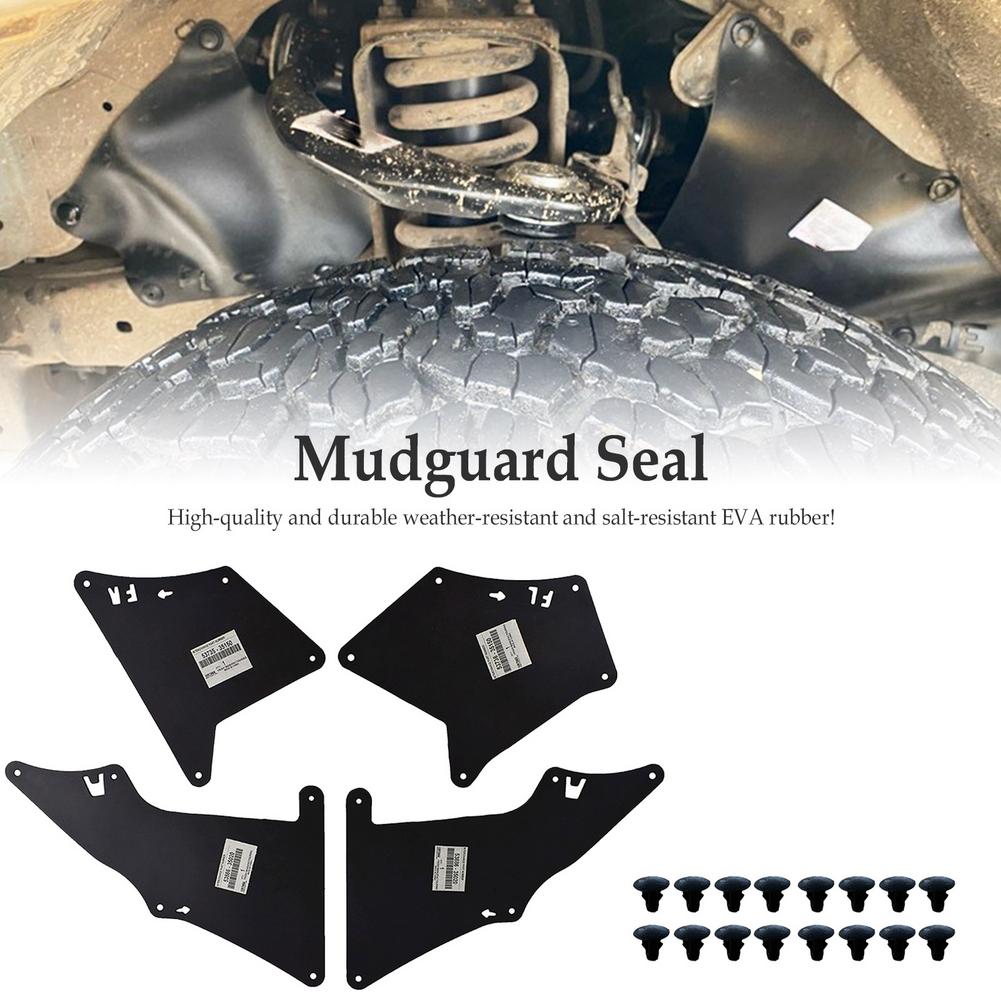 Garde-boue Bavettes Doublures d'aile Pare-éclaboussures Pour Toyota Land Cruiser Prado J120 J150 2003 - 2020 LC3 LC4 LC5 Joint d'étanchéité de tablier Avec Clips