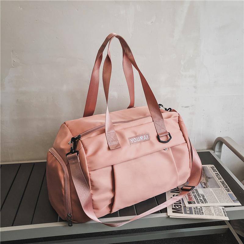 Travel Bag  New Nylon Neutral Style Fitness Bag Dry Wet Separation Handbag Sports Luggage Bag Large Capacity Without Pendant