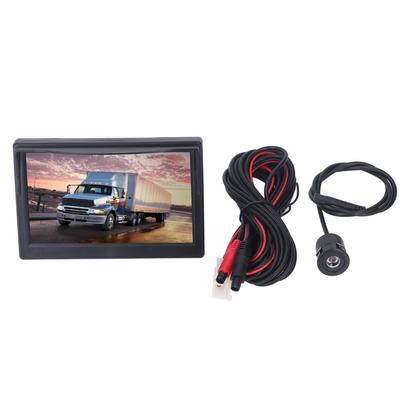 5in Backup Camera Monitor High Definition 170 Degrees Wide Angle Rear View System for RV Trailer Round