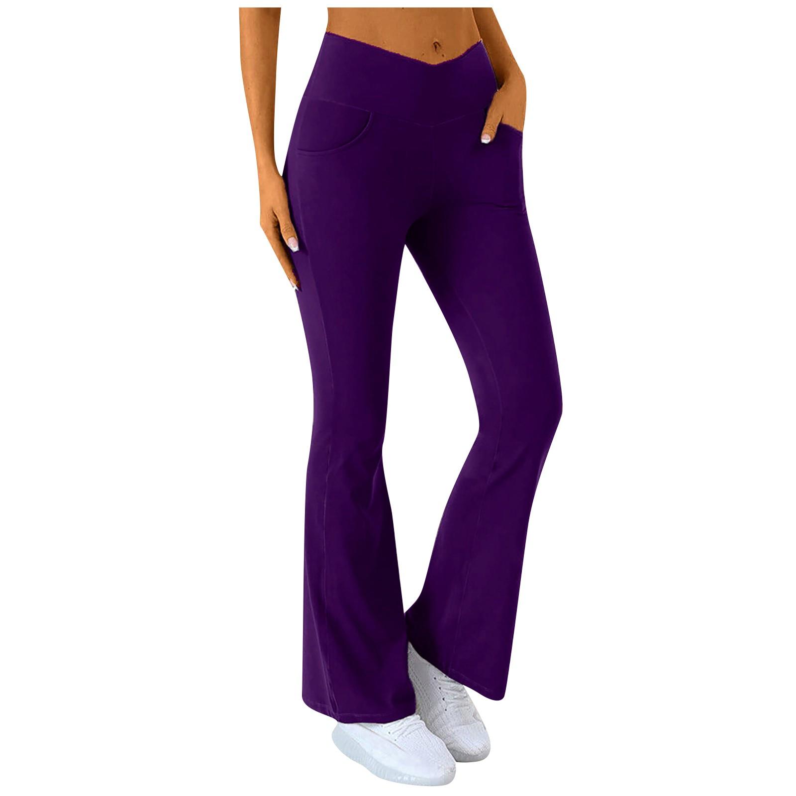 

Women s Loose Fitting Wide Leg Casual Sports Yoga Pants XL фиолетовый
