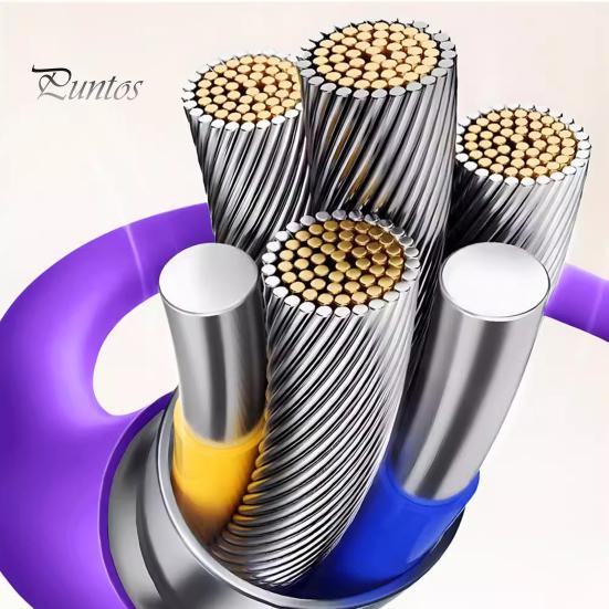 Fast Charging Data Cable 240W Thickened Silicone Charging Cable Multi-Protocol Data Transfer Cable for IPhone Tablets