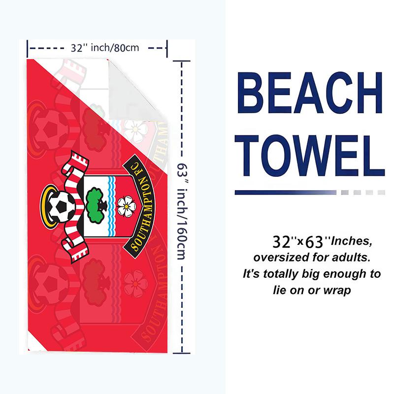 Southampton Fc Print Beach Towel, Large Soft Quick Dry Towel for Beach Camping Swimming