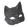 Half Face Cover Cats Woman Face Mask Rhinestone Masquerade Gloves  Halloween Prop Accessories