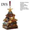 Decorative Xmas Ornaments for Fireplace Christmas Tree Book Ornament, Acrylic Shaped Stack Hanging Decoration Wall Decorations with Star Topper,