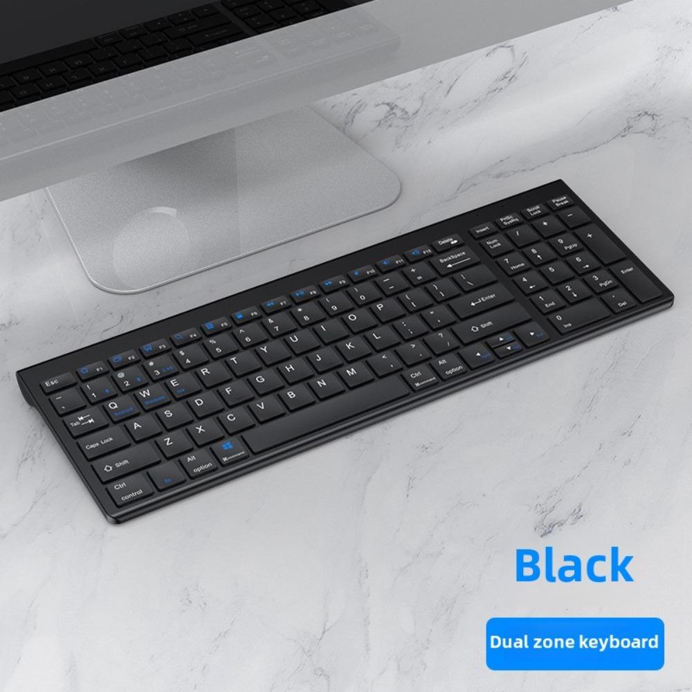 Rechargeable Wireless Bluetooth Keyboard Silent Type for iPad Laptop Desktop with Mouse Combo
