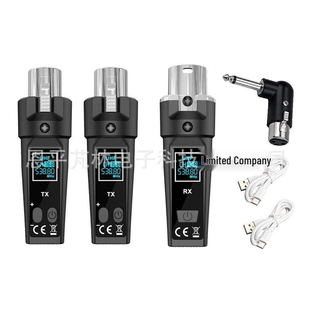 Wireless System Power Amplifier with Transmitter, Receiver, Dynamic Microphone, and Condenser for Musical Instruments.