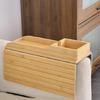 Elegant Wood Loveseat Arm Tray Practical Wood Sofa Side Armrest Tray with Secure Cup Grip for Convenient Use