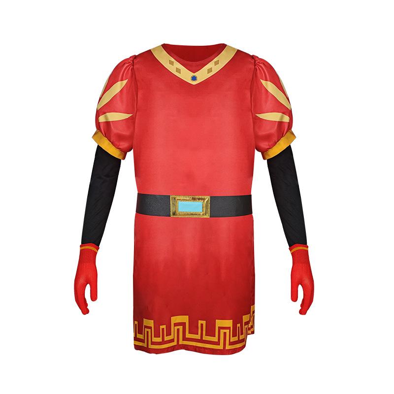 Lord Farquaad Cosplay Anime Kostým Uniforma Plášť Rukavice Klobouk Sada Středověký Cosplay Halloween Party Červený Oblek pro Děti Ženy Muže