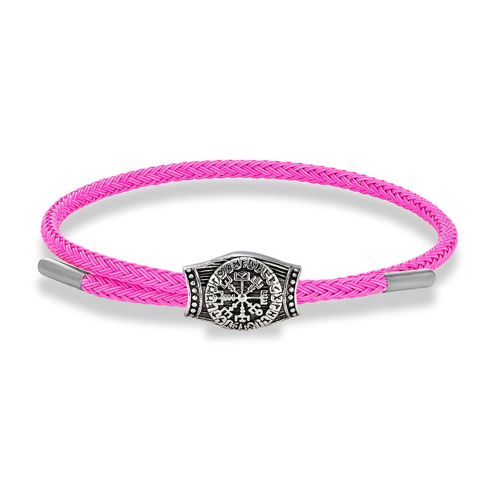 Viking Rune Bracelet for Men Stainless Steel Mjolnir Thor Hammer Norse Mythology Amulet Waterproof Steel Wire Male Wristband