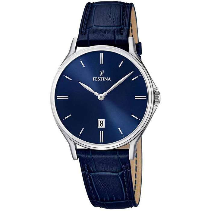 Montre - Festina - 16745/3 - Cuir - Analogique - Bleu