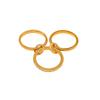 18k Gold Three-Layer Copper Zircon Ring - Non-fading Hip-hop Style Niche Jewelry
