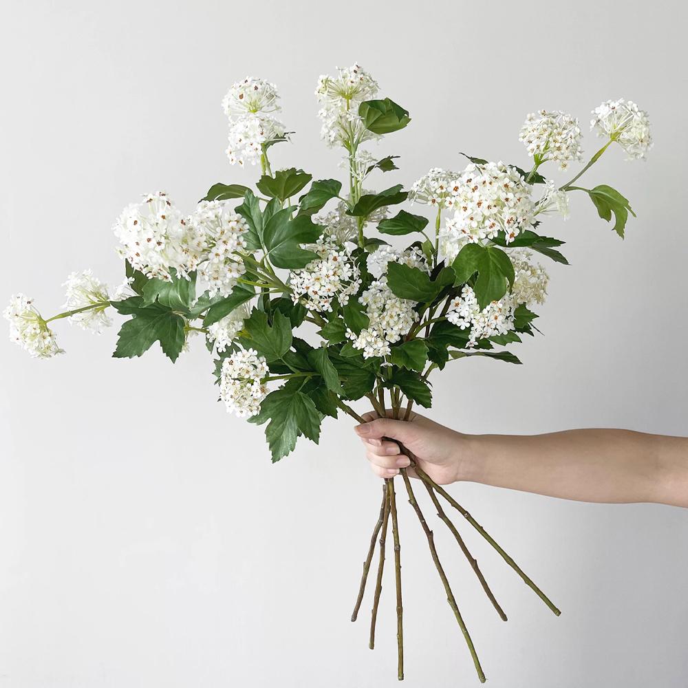 Weiß Rostig Klein Künstliche Blume Schneeball Kunststoff Braut Handgehaltenes Bouquet Florale Arrangements Natürliche Ästhetik Dekor Frühling