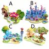 3D DIY Puzzle Jigsaw Baby Toy Kid Early Learning Castle Construction Pattern Gift for Children