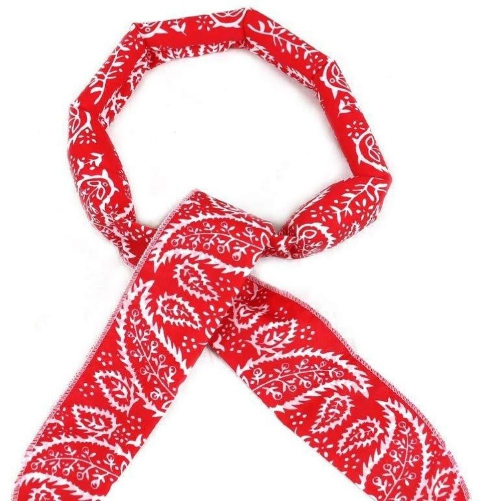 Physical Cooling Ice Scarf Wristband Cooling Bandana Durable Headscarf Outdoor красный
