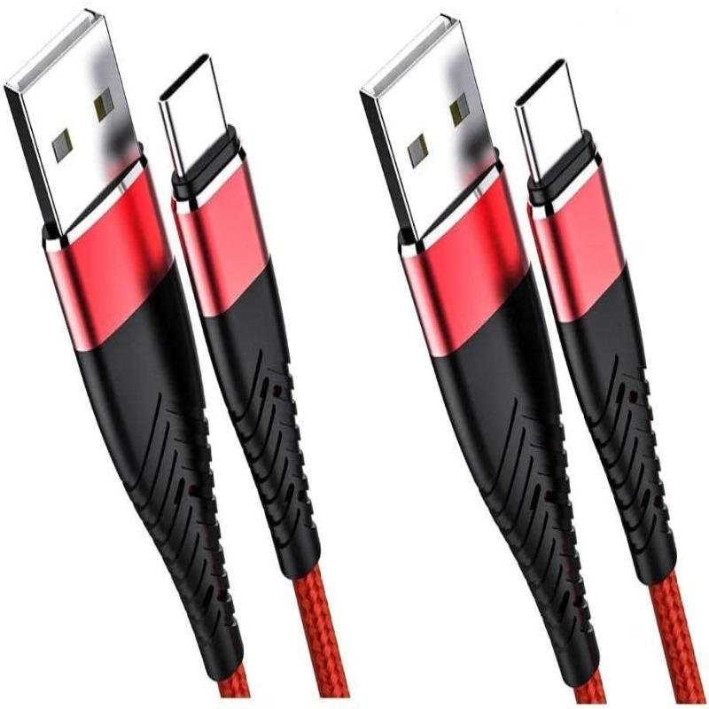 Type-c Cable(2M*2pack) USB A To USB-C Charge Braided Cord Compatible with Samsung Galaxy S10 S10E S9 S8 S20 Plus, and Other TYPE-C Charger