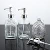 Transparent Glass Pump Bottle for Soap, Shampoo, & Shower Gel