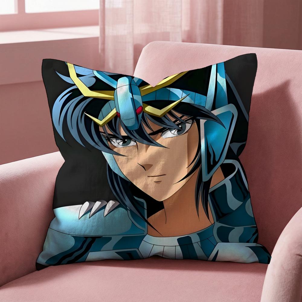 Saint Seiya Cushion Cover Multi-Scene Pillow Cover for Home & Car - Reversible, Soft & Durable for Daily Use