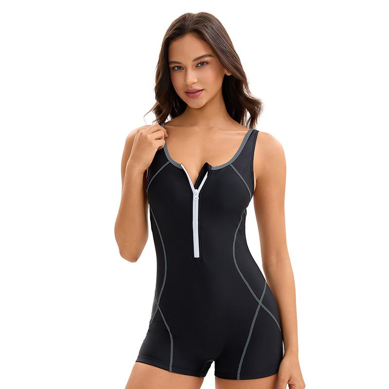 Women's One-Piece Swimsuit Conservative Sexy Backless Diving Suit Sports Swimming Suit