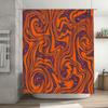 Abstract Wave Shower Curtain Modern Art Bathroom Decor Waterproof Fabric Liner Sets For Washroom
