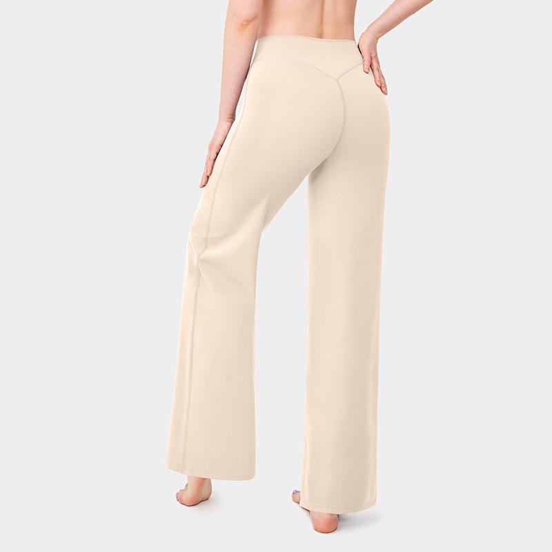 High Waist Straight Leg Yoga Pants - Women's Slimming, Breathable, Hip-Lifting, No Lines, Sports Fitness Pants
