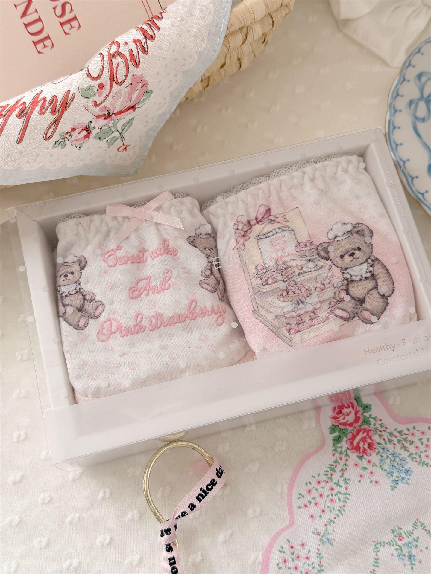 Cherry Blossom Bear Lace Apron for Babies - Cute, Comfortable, Sweet, and Girly M