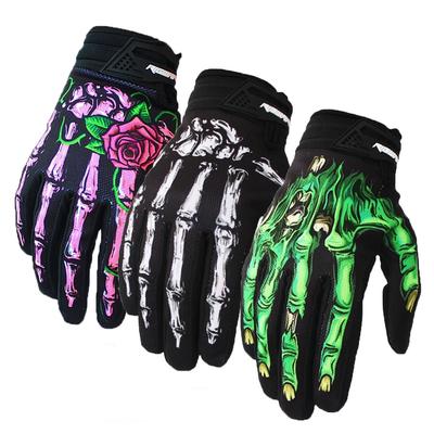 Racing motorcycle Cycling Off-road Bike Bicycle Skeleton Full Finger Glove S-XXL