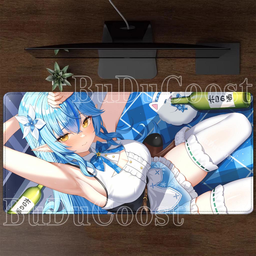 Yukihana Lamy Hololive Kawaii Carpet Office Gaming Accessories Mouse Pad Large Laptop Keyboard Non-slip PC Computer XXL Desk Mat